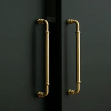 Load image into Gallery viewer, 5"-8.8" Brushed Brass Knobs, Pulls & Handles | Drawer, Cabinet, Kitchen & Dresser Hardware