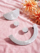 Load image into Gallery viewer, 2.5", 5" Hammered Chrome Silver Half Moon Pulls | Semicircle Drawer & Dresser Knobs, Cabinet Hardware, Gift-Worthy Handles
