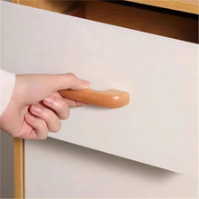 Load image into Gallery viewer, 2.5", 3.78", 5", 6.3" Natural Beech Wood Handles | Solid Wood Cabinet & Kitchen Door Handles, Simple Round Dresser Knobs