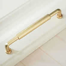 Load image into Gallery viewer, 3.78"-7.55" Brushed Brass, Nickel & Gun Black T Bar Pulls & Handles | Cabinet, Drawer, Dresser & Closet Hardware