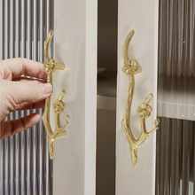 Load image into Gallery viewer, Gorgeous Flower & Branch Solid Brass Knobs, Pulls & Handles | Unique Art Deco Cabinet, Drawer & Dresser Hardware