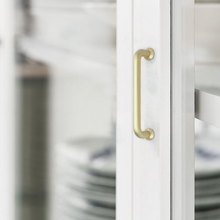 Load image into Gallery viewer, 3.78"(96mm), 5"(128mm), 7.55"(192mm) Brushed Brass & Black Knobs & Pulls | Cabinet, Dresser, Drawer, Kitchen & Cupboard Handles