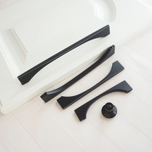 Load image into Gallery viewer, 3.78"-12.6" Black & Silver Knobs, Pulls & Handles | Cabinet, Wardrobe, Dresser, Drawer & Cupboard Hardware
