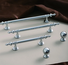 Load image into Gallery viewer, 3.78"-6.3" Polished Chrome & Solid Brass Knobs, Pulls & Handles | Drawer, Cabinet, Dresser, Kitchen & Wardrobe Hardware
