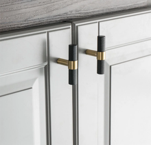 Load image into Gallery viewer, 3.78", 5.0" Black Brass T Bar Drawer Pulls | Cabinet Door & Closet Wardrobe Handles, Dresser Knobs, Furniture Hardware
