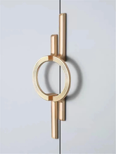 Load image into Gallery viewer, 3.78", 5", 8.8", 10" Brushed Nickel Brass Half Moon Drawer Handles | Cabinet & Kitchen Cupboard Pulls, Bathroom & Dresser Pulls