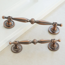 Load image into Gallery viewer, 3.78" (96mm), 5.0" (128mm) Antique Copper & Bronze Pulls | Rustic Chic Drawer, Cabinet, Dresser & Kitchen Handles