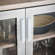 Load image into Gallery viewer, 1.25", 2.5", 3.75", 5", 6.3", 7.55", 8.8" White Cabinet Handles & Knobs | Drawer Pulls, Kitchen & Closet Wardrobe Handles