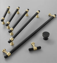 Load image into Gallery viewer, Solid Brass Drawer Pulls & Knobs | Black, Brushed Nickel & Bronze - Dresser Knobs, Kitchen Handles & Cabinet Door Hardware