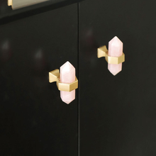 Load image into Gallery viewer, Adjustable Modern Pink, White & Natural Stone Knobs, Pulls & Handles | Drawer, Wardrobe, Cabinet & Dresser Hardware
