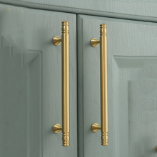 Load image into Gallery viewer, 3.78", 5", 7.55", 10" Brushed Brass Drawer Pulls & Knobs | Kitchen & Cabinet Handles, Dresser & Door Knobs, Kitchen Hardware
