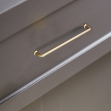 Load image into Gallery viewer, 3.78"(96mm), 5"(128mm), 7.55"(192mm) Brushed Brass & Black Knobs & Pulls | Cabinet, Dresser, Drawer, Kitchen & Cupboard Handles