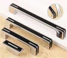 Load image into Gallery viewer, 3.78"-12.6" Black, White & Chrome Knobs, Pulls & Handles | Cabinet Door, Drawer, Dresser & Kitchen Cabinet Hardware