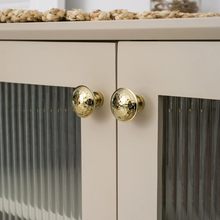 Load image into Gallery viewer, 3", 3.78", 5.0", 6.3", 8.8", 12.6" Hammered Solid Brass Drawer Pulls | Cabinet & Dresser Knobs, Hammer Cabinet Hardware