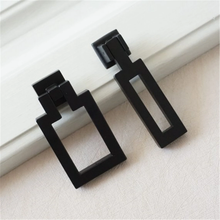 Load image into Gallery viewer, Black Drop Ring Drawer Handles | Cabinet Door Knobs, Dresser & Kitchen Pulls, Pull Handles