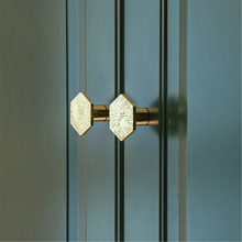 Load image into Gallery viewer, Modern Hexagon Brass Knobs & Pulls | Minimalist Luxury Drawer, Small Cabinet & Door Handles