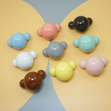 Load image into Gallery viewer, Cute Bear Ceramic Knobs | Colorful Dresser & Kitchen Cupboard Knobs, Drawer & Cabinet Handles, Furniture Hardware