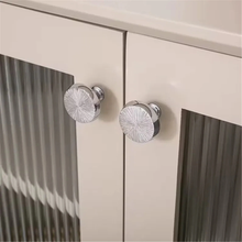Load image into Gallery viewer, 2.5", 5" Hammered Chrome Silver Half Moon Pulls | Semicircle Drawer & Dresser Knobs, Cabinet Hardware, Gift-Worthy Handles