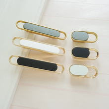 Load image into Gallery viewer, 0.63"(16mm), 2.5"(64mm) Gold, Black & White Knobs, Pulls & Handles | Drawer, Kitchen Cabinet, Dresser, Cupboard & Furniture Hardware