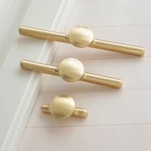 Load image into Gallery viewer, 1.25"-5.0" Brushed Brass Knobs, Pulls & Handles | Dresser, Drawer, Cabinet Door & Kitchen Cupboard Hardware