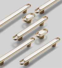 Load image into Gallery viewer, 3.78"-8.8" Gold, White & Black Gold Knobs, Pulls & Handles | Dresser, Drawer, Kitchen & Cabinet Hardware