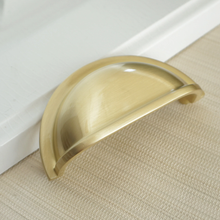 Load image into Gallery viewer, 3" Brushed Gold Kitchen Cabinet Handles | Drawer & Dresser Pulls, Wardrobe, Closet & Cupboard Knobs