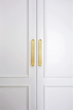 Load image into Gallery viewer, 2.5"-5" Unique Solid Brass Track Design Knobs, Pulls & Handles | Kitchen, Cabinet, Drawer, Cupboard & Dresser Hardware