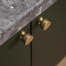 Load image into Gallery viewer, 3.78", 5.0" Solid Brass Hammered Gold Knobs & Pulls | Unique Dresser & Drawer Handles, Kitchen Cabinet, Wardrobe & Cupboard Hardware