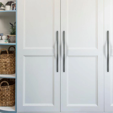 Load image into Gallery viewer, 3.78", 5.0", 7.55", 11.3" (96, 128mm) Arch Bridge Cabinet Handles | Black & Dark Gray Dresser Knobs, Drawer Pulls, Wardrobe & Cupboard Handles