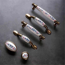 Load image into Gallery viewer, American Rural Vintage Ceramic & Antique Brass Knobs & Pulls | Cabinet, Drawer, Dresser, Kitchen & Closet Hardware