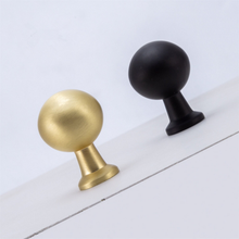 Load image into Gallery viewer, 3.78"(96mm), 5"(128mm), 7.55"(192mm) Brushed Brass & Black Knobs & Pulls | Cabinet, Dresser, Drawer, Kitchen & Cupboard Handles