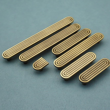 Load image into Gallery viewer, Art Deco Solid Brass Knobs, Pulls & Handles (Matte Gold, Antique Bronze) | Cabinet, Drawer & Kitchen Gold Hardware