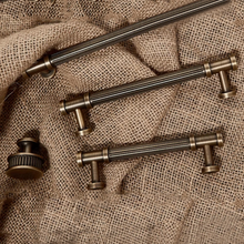 Load image into Gallery viewer, 3.78"-7.55" Aged Brass & Antique Bronze Drop Ring Knobs, Pulls & Handles | Cabinet, Drawer, Dresser, Kitchen & Cupboard Hardware