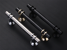 Load image into Gallery viewer, 3.75", 5.0", 6.3", 7.55" (96, 128, 160, 192mm) Black & Gold Modern Drawer Pulls | Kitchen Cabinet & Door Handles, Dresser Knobs