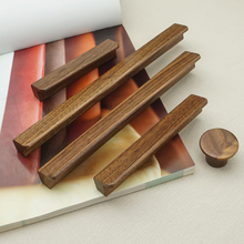 Load image into Gallery viewer, Minimalist Natural Oak & Walnut Wood Round Knobs & Pulls | Cabinet, Dresser, Kitchen, Closet & Drawer Hardware