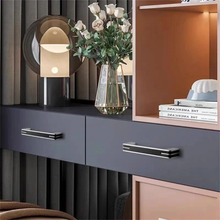 Load image into Gallery viewer, 3.78"-12.6" Black, White & Chrome Knobs, Pulls & Handles | Cabinet Door, Drawer, Dresser & Kitchen Cabinet Hardware
