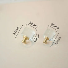 Load image into Gallery viewer, Clear Crystal Cabinet Knobs - Glass Drawer Pulls with Screws