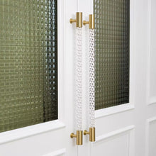 Load image into Gallery viewer, French Luxury Brass Acrylic Twist Bar Pulls, Long Double Hole Handles for Cabinets and Wardrobes