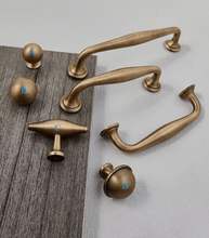 Load image into Gallery viewer, American Antique Brass Cabinet Pulls | French Retro Drawer Handles