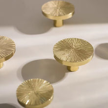 Load image into Gallery viewer, Light Luxury Gold Hand Hammered Brass Knobs, Original Minimalist Small Handles for Cabinets and Wardrobes