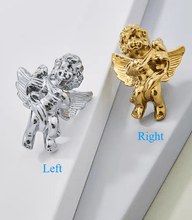 Load image into Gallery viewer, Gold Angel Brass Knobs, Elegant Nordic Single Hole Handles for Cabinet and Wardrobe Drawers