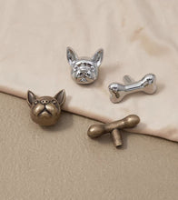 Load image into Gallery viewer, Bone Shape Solid Brass Cabinet Pulls, Antique Bronze Cute Handles for Kids Room, Wardrobe Cupboard