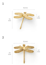 Load image into Gallery viewer, Dragonfly Brass Knob - Single Hole Cabinet Drawer Handle for Living Room Wardrobe Furniture