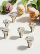 Load image into Gallery viewer, French Luxury Brass Irregular Single Hole Cabinet Knobs, Rustproof Titanium Silver Drawer Pulls