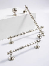 Load image into Gallery viewer, Vintage French Brass Cabinet Pulls, Titanium Silver Premium Long Handles for Cupboards, Drawers & Wardrobes
