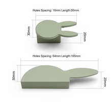 Load image into Gallery viewer, Colorful Rabbit Cabinet Pull | Zinc Alloy Drawer Handle for Kids Room (16mm & 64mm)