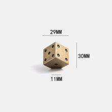 Load image into Gallery viewer, Vintage Dice Cabinet Knob, Antique Bronze Drawer Pull, Mid Century Furniture Handle