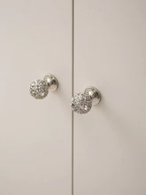 Load image into Gallery viewer, Mid Century Hollow Spherical Brass Cabinet Pull, Titanium Silver Small Handle for Cabinet & Drawer