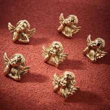 Load image into Gallery viewer, Gold Solid Brass Angel Cabinet Knobs, Nordic Luxury Mini Handles for Drawers, Wine & Shoe Cabinets