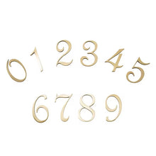 Load image into Gallery viewer, Vintage Nordic Brass Number & Letter Signage, Hotel Room Door Numbers and Inlaid Cement Floor Brass Letters